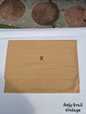Louis Vuitton Monogram Tan Brown 100% Cotton Envelope Style Dust Bag 14×11